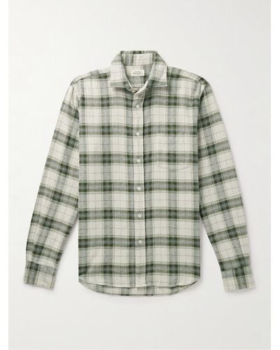 Hartford Paul Checked Cotton-flannel Shirt - Green