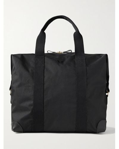 Bennett Winch Cargo Reisetasche aus Nylon mit Lederbesätzen - Schwarz