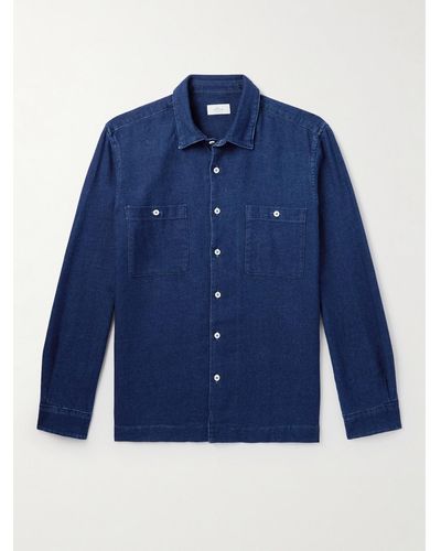 Altea Barlow Cotton-twill Shirt - Blue