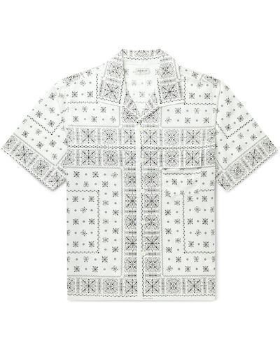 The Real McCoys Bandana-print Cotton Shirt - White
