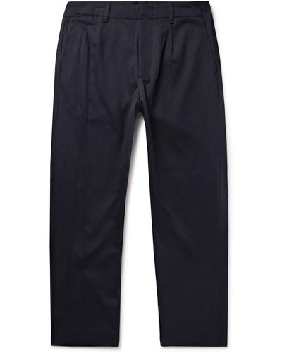 Rag & Bone Shift Tapered Pleated Wool-twill Suit Pants - Blue