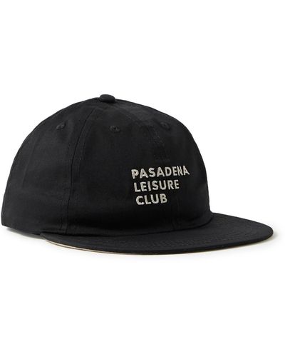 Pasadena Leisure Club Logo-embroidered Cotton-twill Baseball Cap - Black