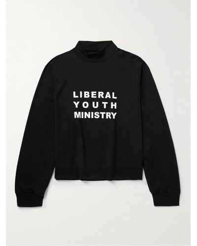 Liberal Youth Ministry Printed Cotton-jersey Turtleneck Sweatshirt - Black
