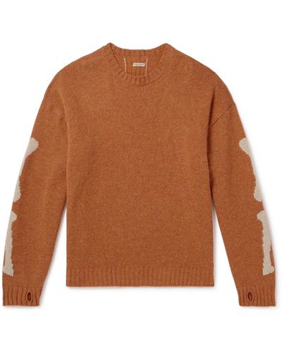 Kapital 5g Intarsia Wool Sweater - Brown