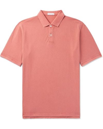 Peter Millar Sunrise Garment-dyed Cotton-piqué Polo Shirt - Pink