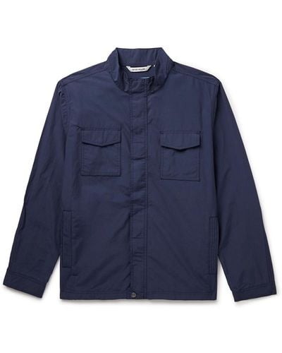 Peter Millar Rambler Cotton And Recycled Nylon-blend Ripstop Jacket - Blue