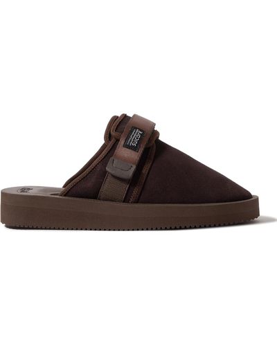 Suicoke x Marsell Zavo leather mules - Brown