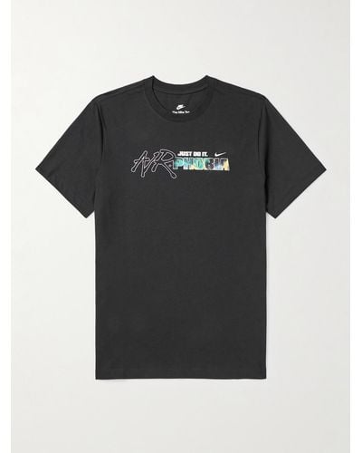 Nike Fortnite Logo-print Cotton-jersey T-shirt - Black