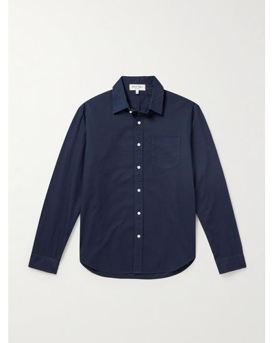Alex Mill Mill Hemd aus Baumwoll-Twill in Stückfärbung - Blau