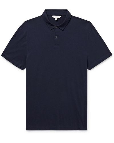 Club Monaco Sea Island Cotton-jersey Polo Shirt - Blue