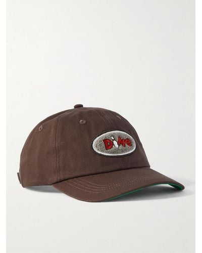 Dime Munson Logo-appliquéd Cotton-twill Baseball Cap - Brown