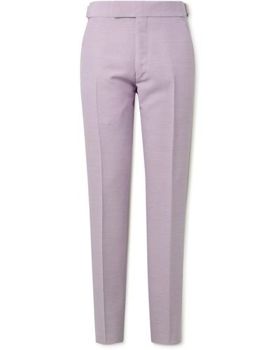 Tom Ford Straight-leg Woven Suit Pants - Purple