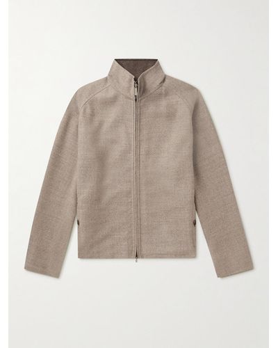 STÒFFA Reversible Wool Merino Blouson Jacket - Natural