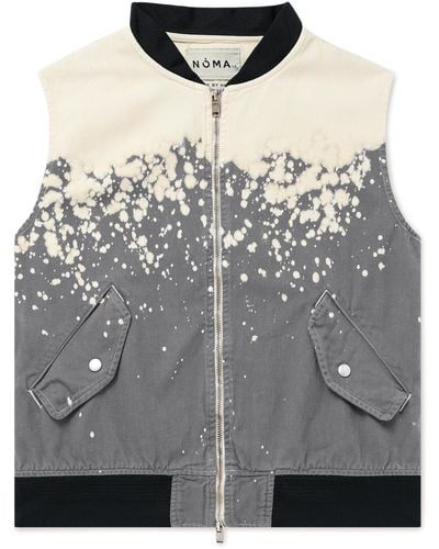 Noma T.D Hand-dyed Cotton-twill Gilet - Gray