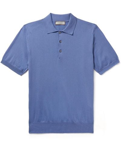 Canali Cotton Polo Shirt - Blue