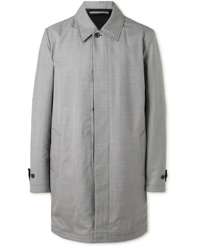 Dunhill Reversible Houndstooth Woven Coat - Gray