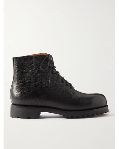 J.M. Weston Full-grain Leather Lace-up Boots - Black