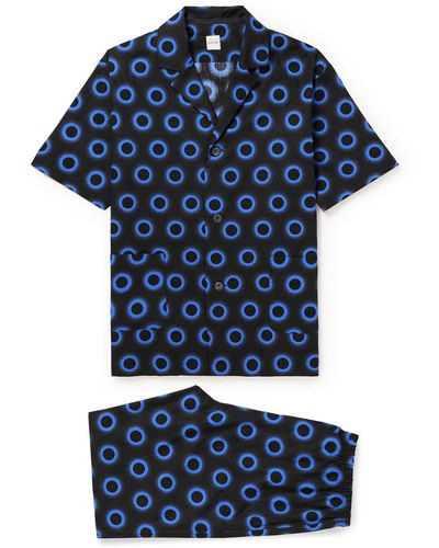 Paul Smith Polka-dot Cotton-poplin Pajama Set - Blue