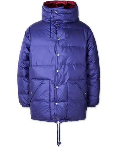 Beams Plus Expedition Quilted Shell Hooded Down Parka - Blue