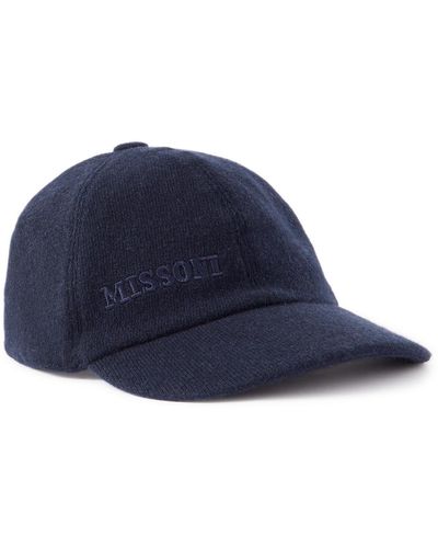 Missoni Cashmere-felt Baseball Cap - Blue