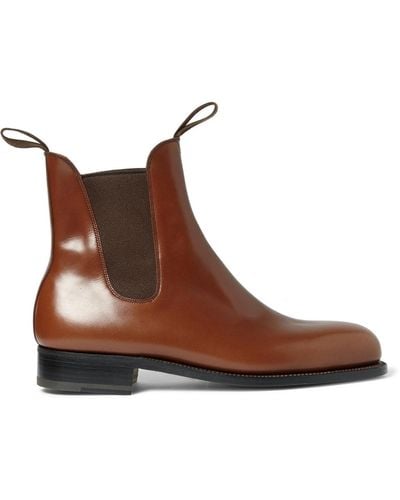 J.M. Weston Goodyear-welted Leather Chelsea Boots - Brown