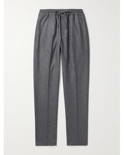 Kingsman Straight-leg Wool-flannel Trousers - Grey