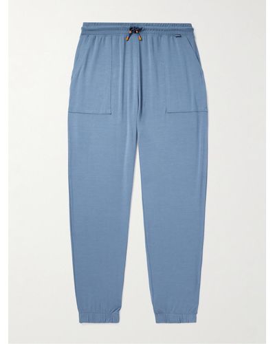 Paul Smith Schmal zulaufende Pyjama-Hose aus einer Modalmischung - Blau
