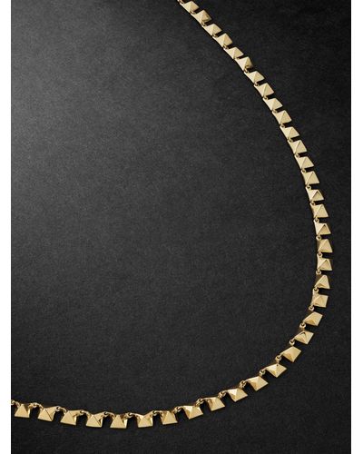 Anita Ko Eternity Spike Gold Necklace - Black