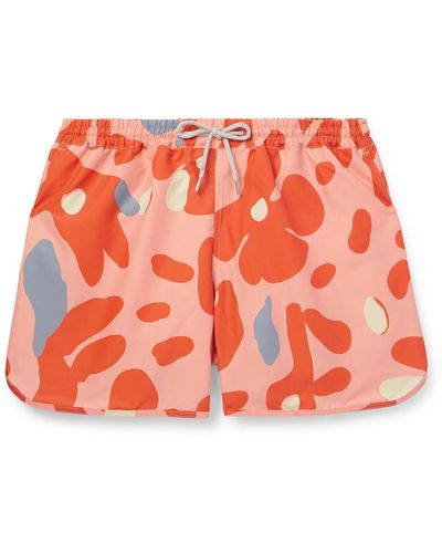 A Kind Of Guise Gili Straight-leg Short-length Printed Shell Swim Shorts - Red