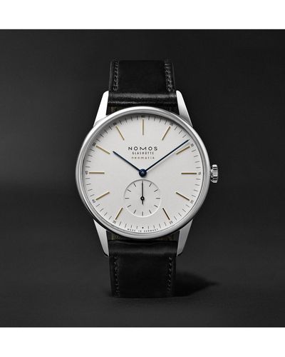 Nomos At Work Orion Neomatik Automatic 39mm Stainless Steel And Leather Watch - White