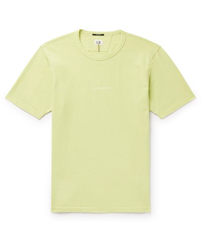 C.P. Company Resist-dyed Logo-print Cotton-jersey T-shirt - Yellow
