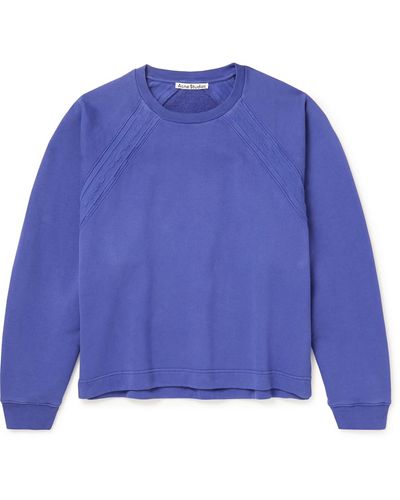 Acne Studios Farmy Chain Cotton-jersey Sweatshirt - Blue