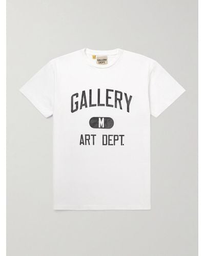 GALLERY DEPT. T-shirt in jersey di cotone con logo Art Dept - Bianco
