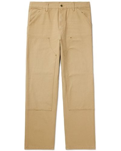 Carhartt Double Knee Straight-leg Cotton-canvas Carpenter Pants - Natural