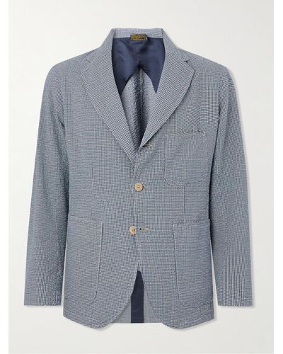 RRL Striped Cotton-seersucker Suit Jacket - Blue