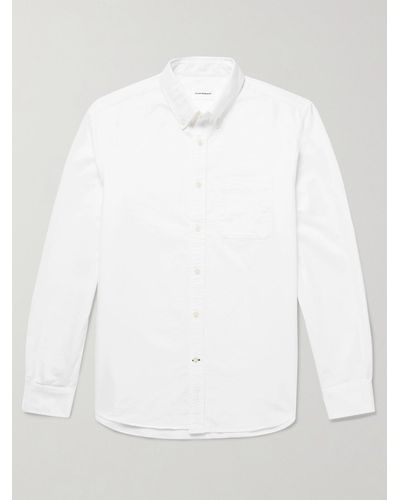 Club Monaco Button-Down Collar Cotton Oxford Shirt - Bianco