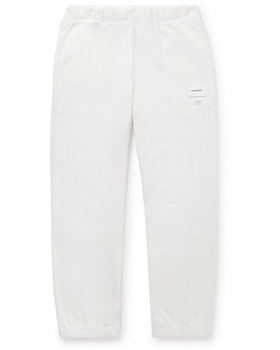Norse Projects Vagn Tapered Organic Cotton-jersey Sweatpants - White