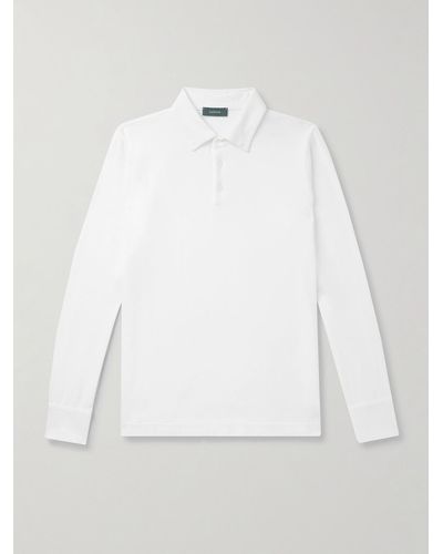 Incotex Slim-fit Cotton-jersey Polo Shirt - White