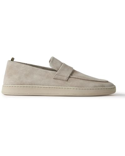 Officine Creative Herbie Suede Loafers - Natural