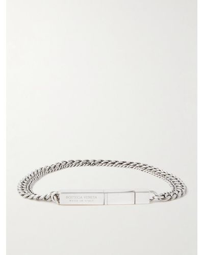 Bottega Veneta Sterling Silver Chain Bracelet - Natural