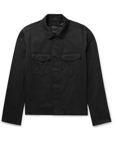 Rag & Bone Archive Garage Slim-fit Cotton-blend Jacket - Black