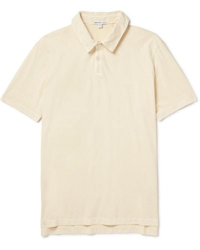 James Perse Supima Cotton-jersey Polo Shirt - Natural