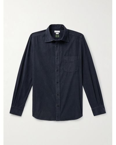 Incotex Cotton-corduroy Shirt - Blue