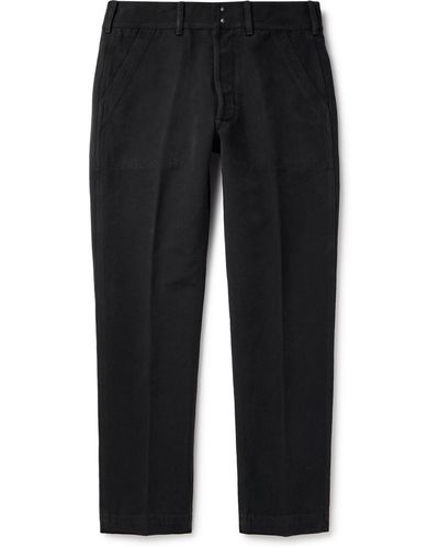 Tom Ford Straight-leg Cotton-twill Pants - Black