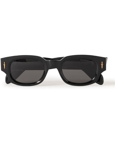 Cutler and Gross The Great Frog D-frame Embellished Acetate Sunglasses - Black