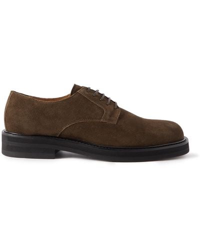 MR P. Jacques Regenerated Suede By Evolo® Derby Shoes - Brown