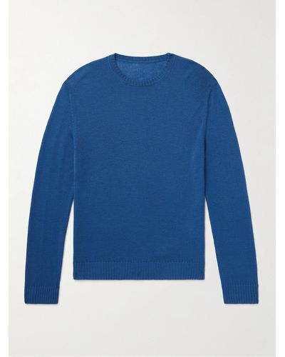 Anderson & Sheppard Merino Wool Sweater - Blue