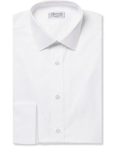 Charvet White Royal Slim-fit Cotton Oxford Shirt