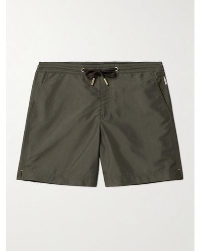 Orlebar Brown Bulldog Straight-leg Mid-length Recycled Swim Shorts - Green