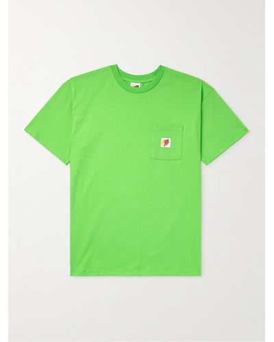 Sky High Farm Logo-appliquéd Cotton-jersey T-shirt - Green